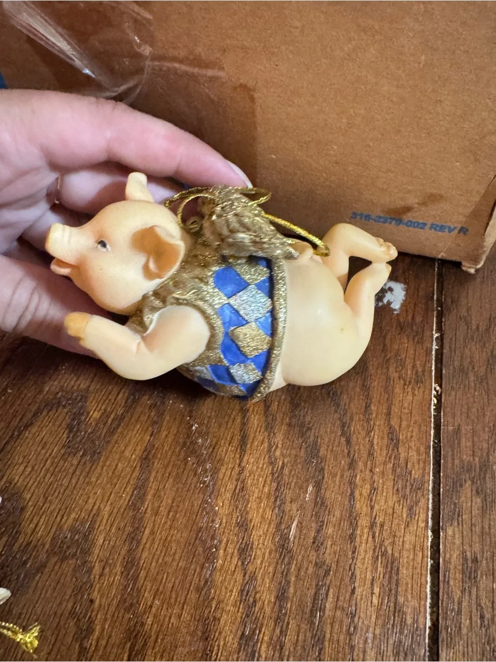 4.5” Flying Pigs w/ Wings & Sweater Collectable Christmas Ornaments